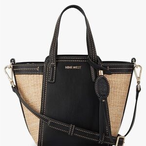 Nine West Black and Tan Tote Bag